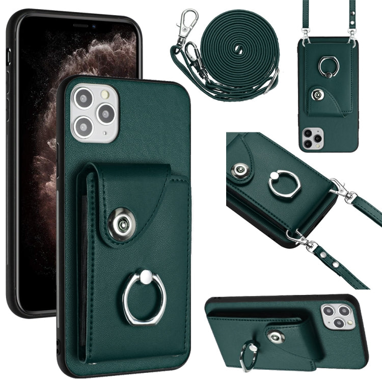 Organ Card Bag Ring Holder Phone Case with Long Lanyard, For iPhone 12 mini, For iPhone 11 Pro Max, For iPhone 11, For iPhone 11 Pro, For iPhone X / XS