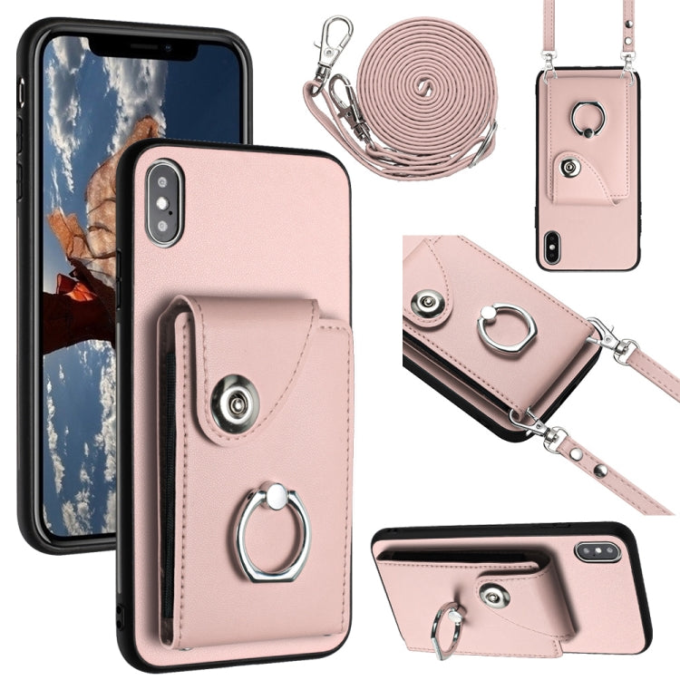 Organ Card Bag Ring Holder Phone Case with Long Lanyard, For iPhone 12 mini, For iPhone 11 Pro Max, For iPhone 11, For iPhone 11 Pro, For iPhone X / XS