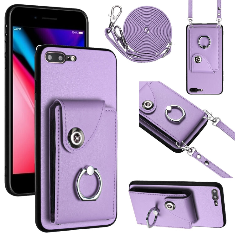 Organ Card Bag Ring Holder Phone Case with Long Lanyard, For iPhone XR, For iPhone XS Max, For iPhone 8 Plus / 7 Plus