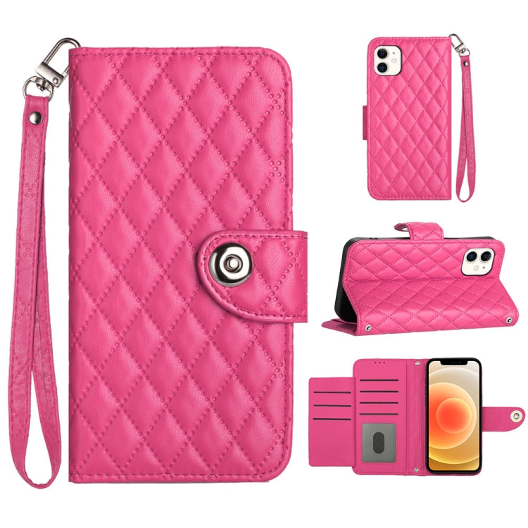 Rhombic Texture Flip Leather Phone Case with Lanyard, For iPhone 11, For iPhone 11 Pro, For iPhone XS / X, For iPhone XR, For iPhone XS Max