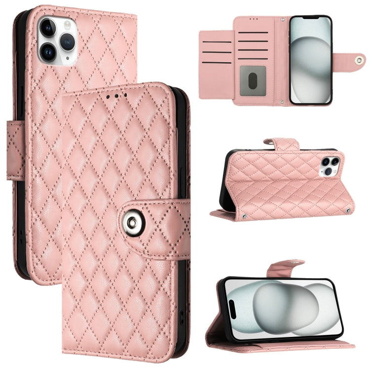 Rhombic Texture Flip Leather Phone Case with Lanyard, For iPhone 13 Pro, For iPhone 13, For iPhone 12 / 12 Pro, For iPhone 12 Pro Max, For iPhone 11 Pro Max