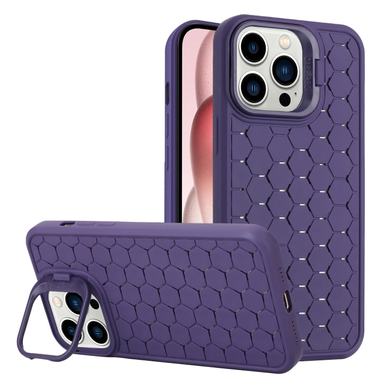 Honeycomb Radiating Lens Holder TPU Phone Case, For iPhone 16 Pro Max, For iPhone 16 Pro, For iPhone 16 Plus, For iPhone 16, For iPhone 15 Pro Max