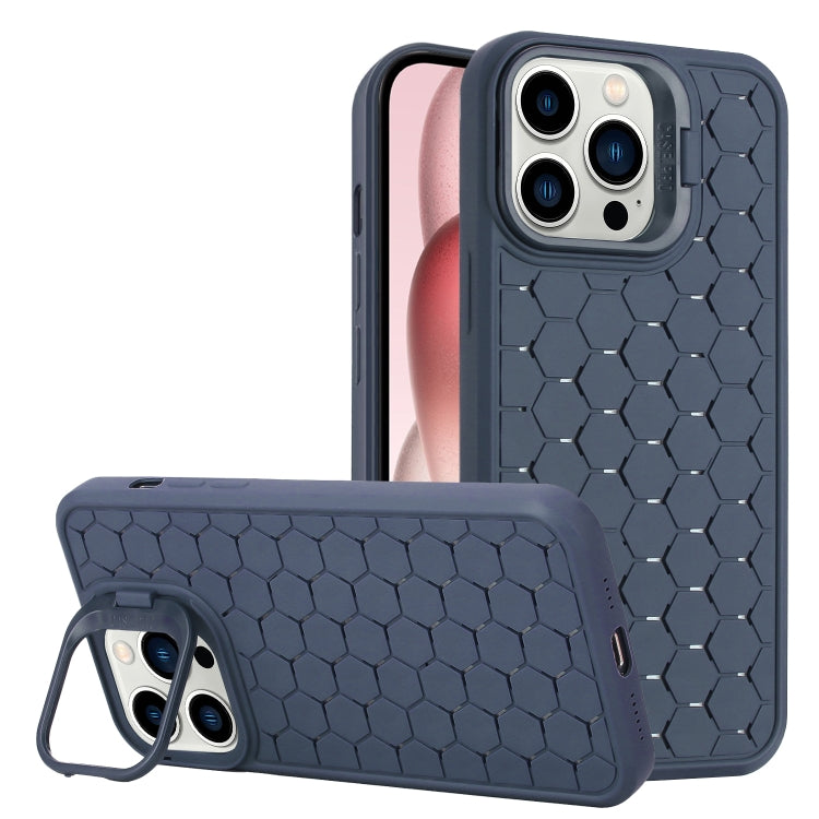 Honeycomb Radiating Lens Holder TPU Phone Case, For iPhone 15 Pro, For iPhone 15 Plus, For iPhone 15, For iPhone 14 Plus, For iPhone 14