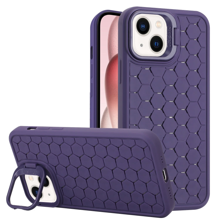 Honeycomb Radiating Lens Holder TPU Phone Case, For iPhone 15 Pro, For iPhone 15 Plus, For iPhone 15, For iPhone 14 Plus, For iPhone 14