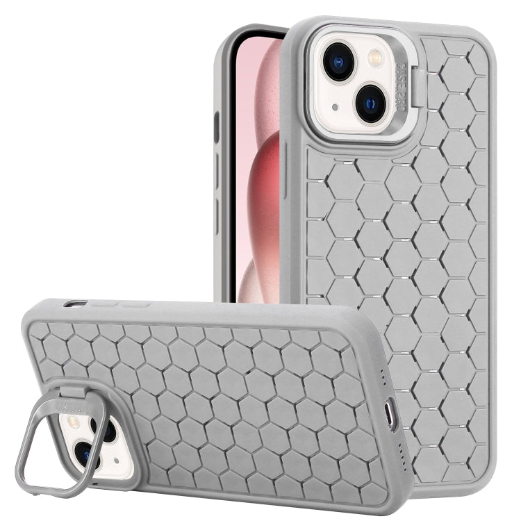 Honeycomb Radiating Lens Holder TPU Phone Case, For iPhone 15 Pro, For iPhone 15 Plus, For iPhone 15, For iPhone 14 Plus, For iPhone 14