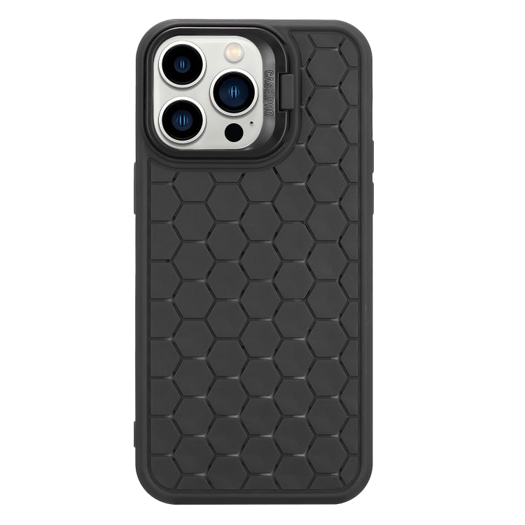 Honeycomb Radiating Lens Holder TPU Phone Case, For iPhone 14 Pro, For iPhone 14 Pro Max, For iPhone 13 Pro Max, For iPhone 13 Pro, For iPhone 13