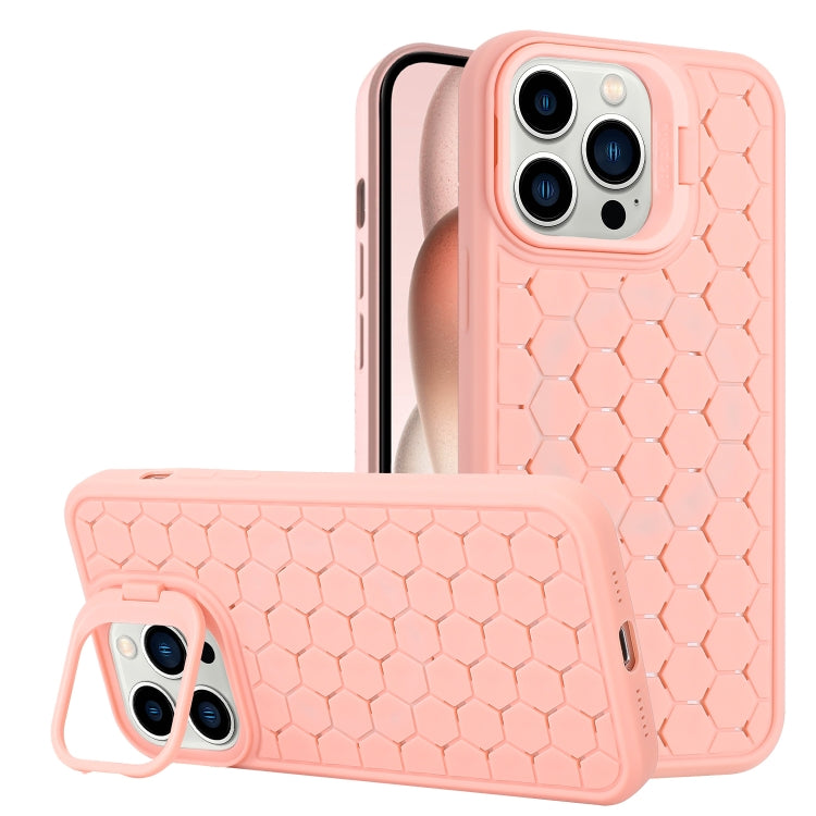 Honeycomb Radiating Lens Holder TPU Phone Case, For iPhone 14 Pro, For iPhone 14 Pro Max, For iPhone 13 Pro Max, For iPhone 13 Pro, For iPhone 13