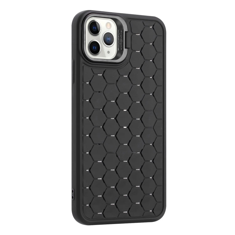 Honeycomb Radiating Lens Holder TPU Phone Case, For iPhone 11 Pro