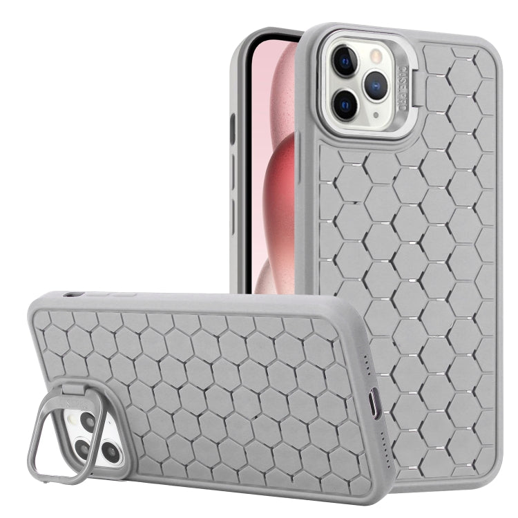 Honeycomb Radiating Lens Holder TPU Phone Case, For iPhone 11 Pro