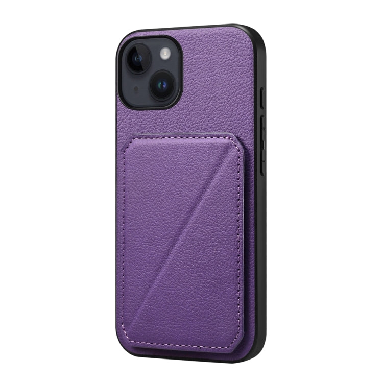 D04 Calf Texture Dual Card Slot Holder Phone Case, For iPhone 15, For iPhone 14 Plus, For iPhone 14, For iPhone 14 Pro, For iPhone 14 Pro Max, For iPhone 13 Pro Max, For iPhone 13 Pro, For iPhone 13