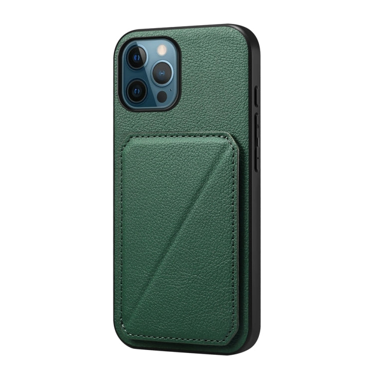 D04 Calf Texture Dual Card Slot Holder Phone Case, For iPhone 12, For iPhone 12 Pro Max, For iPhone 12 Pro, For iPhone 11 Pro Max, For iPhone 11, For iPhone 11 Pro, For iPhone X / XS, For iPhone XR