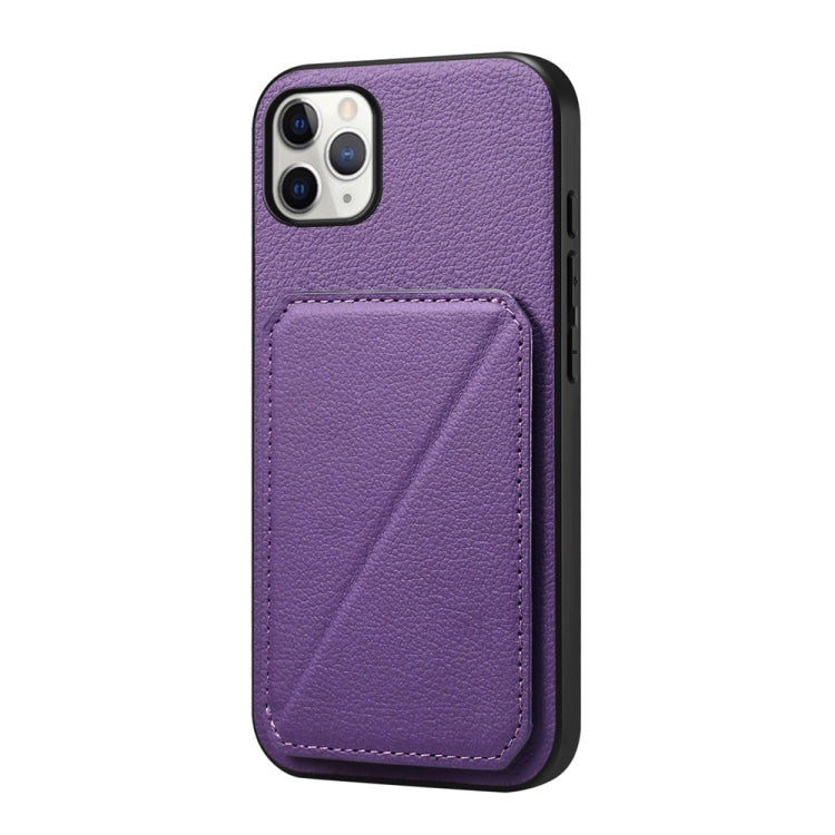 D04 Calf Texture Dual Card Slot Holder Phone Case, For iPhone 12, For iPhone 12 Pro Max, For iPhone 12 Pro, For iPhone 11 Pro Max, For iPhone 11, For iPhone 11 Pro, For iPhone X / XS, For iPhone XR