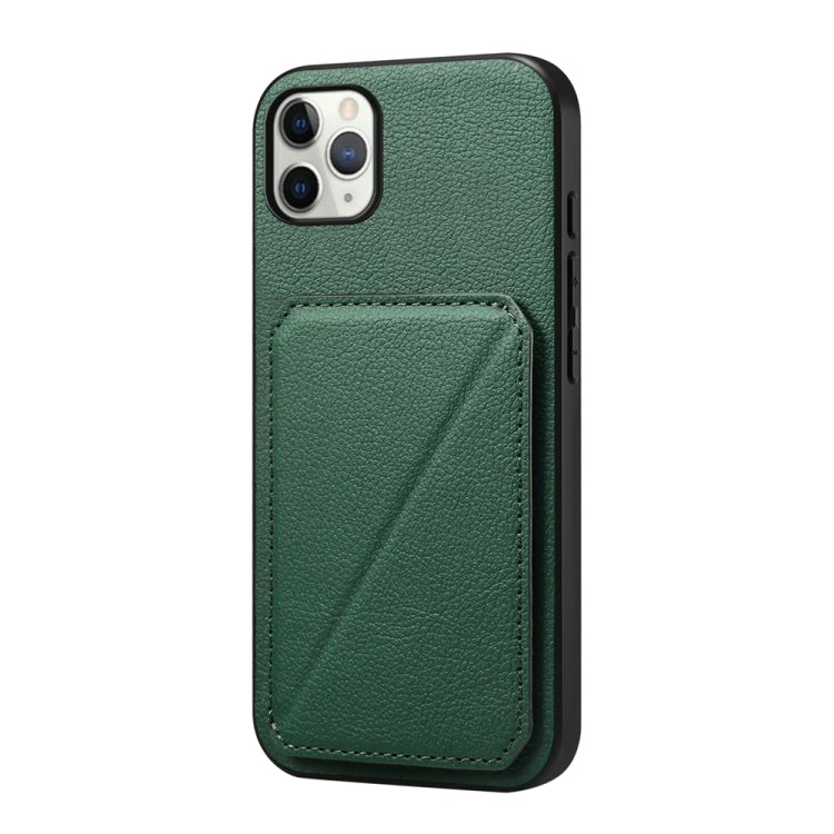 D04 Calf Texture Dual Card Slot Holder Phone Case, For iPhone 12, For iPhone 12 Pro Max, For iPhone 12 Pro, For iPhone 11 Pro Max, For iPhone 11, For iPhone 11 Pro, For iPhone X / XS, For iPhone XR