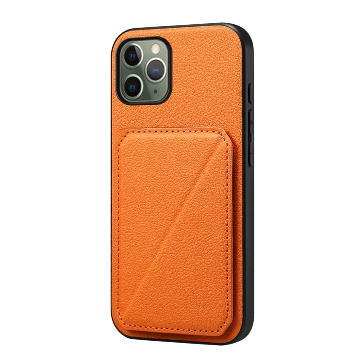 D04 Calf Texture Dual Card Slot Holder Phone Case, For iPhone 12, For iPhone 12 Pro Max, For iPhone 12 Pro, For iPhone 11 Pro Max, For iPhone 11, For iPhone 11 Pro, For iPhone X / XS, For iPhone XR