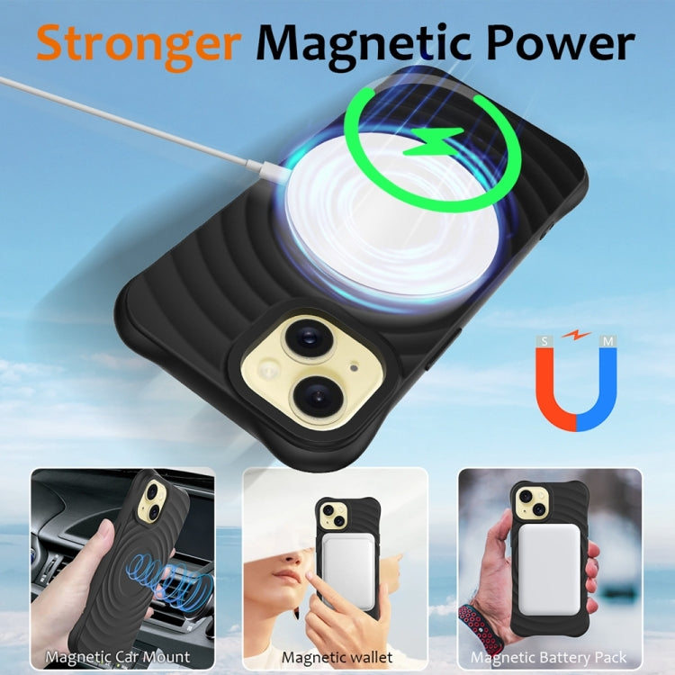 Wave Texture MagSafe Magnetic Liquid Silicone Phone Case, For iPhone 14, For iPhone 14 Pro, For iPhone 14 Pro Max, For iPhone 13 Pro Max, For iPhone 13 Pro