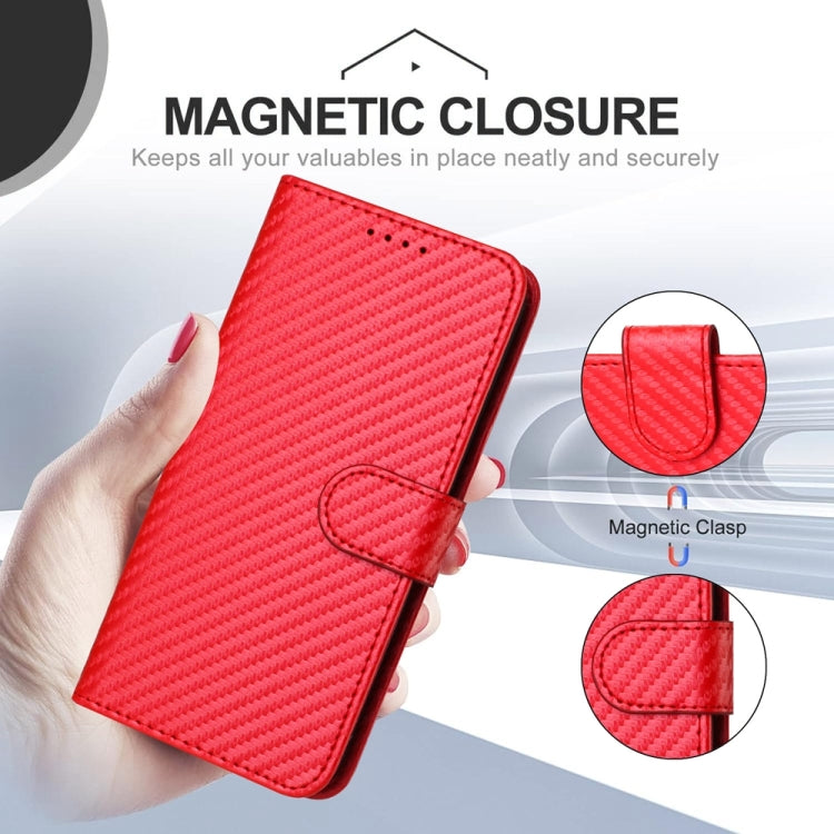 YX0070 Carbon Fiber Buckle Leather Phone Case with Lanyard, For iPhone 12 mini, For iPhone 11 Pro Max, For iPhone 11, For iPhone 11 Pro