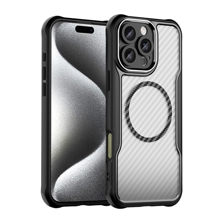 Carbon Fiber Texture MagSafe Translucent Phone Case, For iPhone 16 Pro Max, For iPhone 16 Pro, For iPhone 16 Plus, For iPhone 16, iPhone 16e, For iPhone 15 Pro Max, For iPhone 15 Pro, For iPhone 15 Plus / 14 Plus