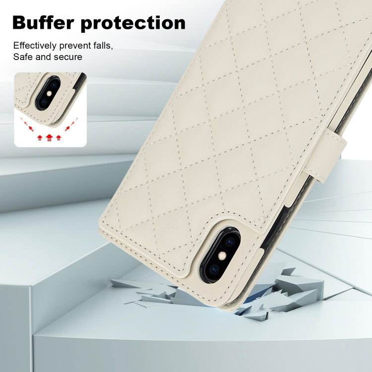 Crossbody Multifunction Rhombic Leather Phone Case, For iPhone XS Max, For iPhone 7 Plus / 8 Plus