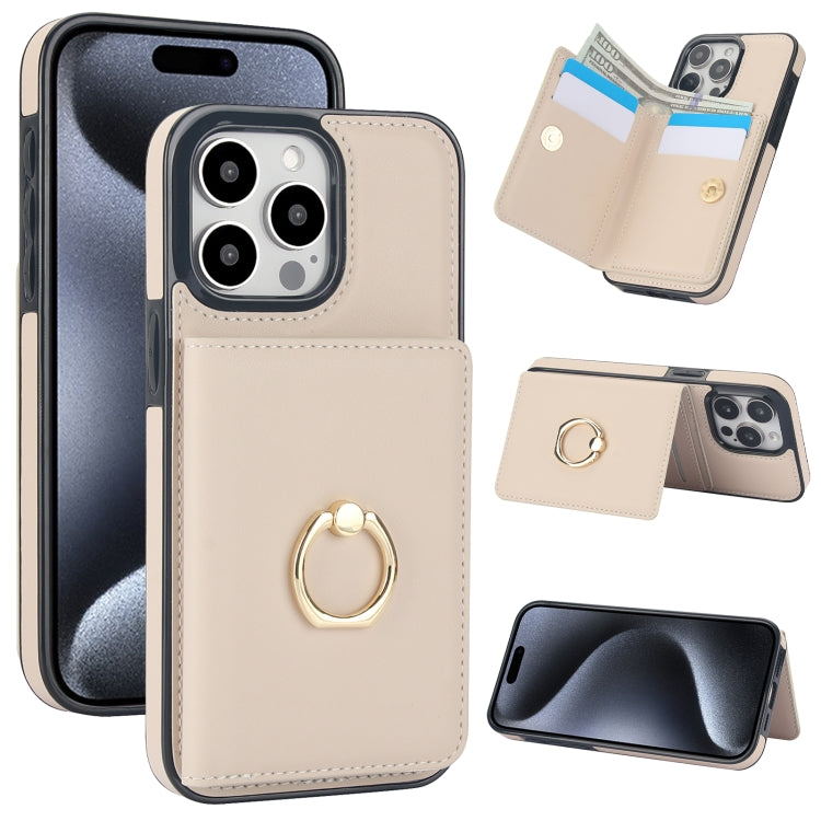 RFID Anti-theft Card Ring Holder Phone Case, For iPhone 15 Pro Max, For iPhone 15 Pro, For iPhone 15 Plus, For iPhone 15