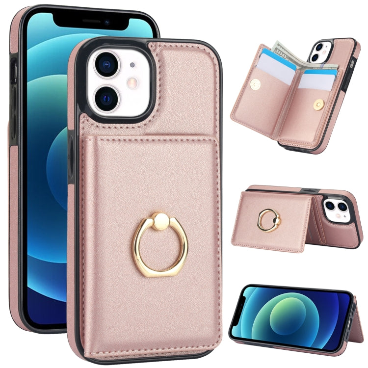 RFID Anti-theft Card Ring Holder Phone Case, For iPhone 12/12 Pro, For iPhone 12 Pro Max, For iPhone 12 mini, For iPhone 11 Pro Max