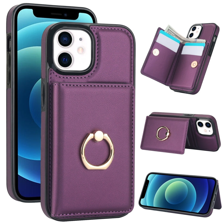 RFID Anti-theft Card Ring Holder Phone Case, For iPhone 12/12 Pro, For iPhone 12 Pro Max, For iPhone 12 mini, For iPhone 11 Pro Max