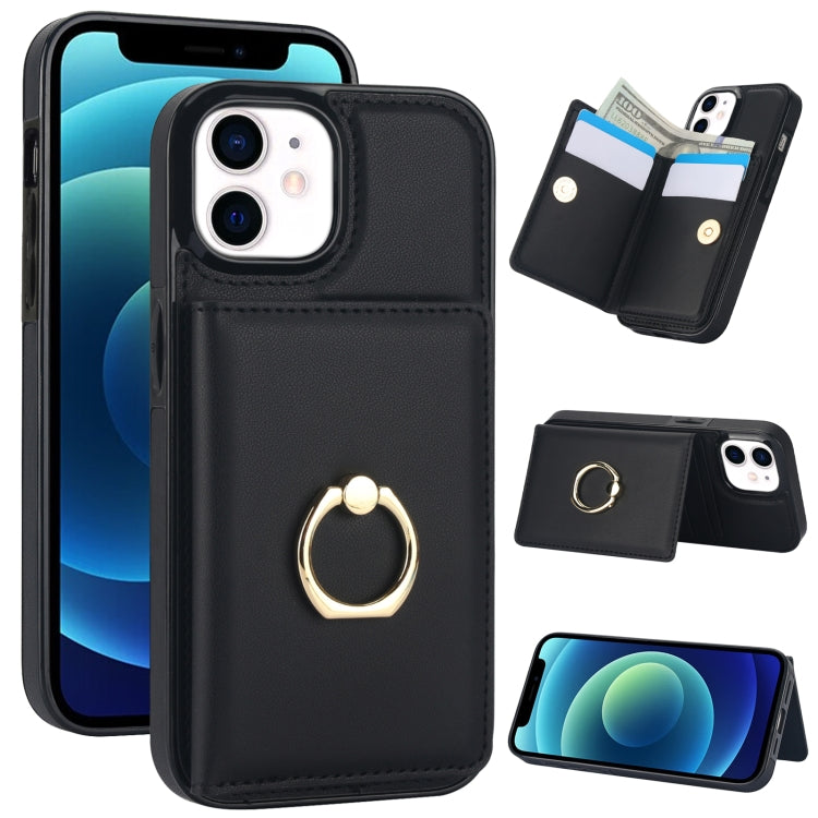 RFID Anti-theft Card Ring Holder Phone Case, For iPhone 12/12 Pro, For iPhone 12 Pro Max, For iPhone 12 mini, For iPhone 11 Pro Max