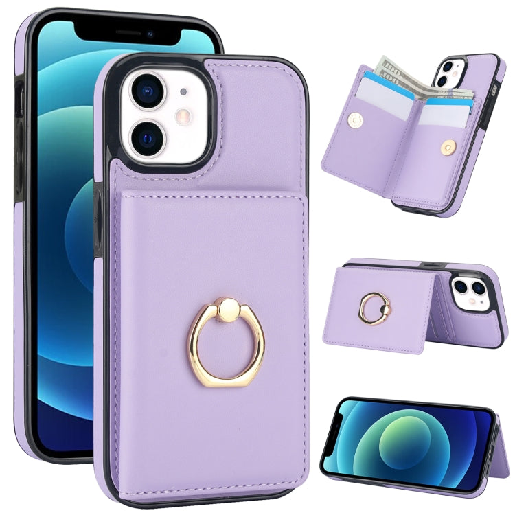 RFID Anti-theft Card Ring Holder Phone Case, For iPhone 12/12 Pro, For iPhone 12 Pro Max, For iPhone 12 mini, For iPhone 11 Pro Max