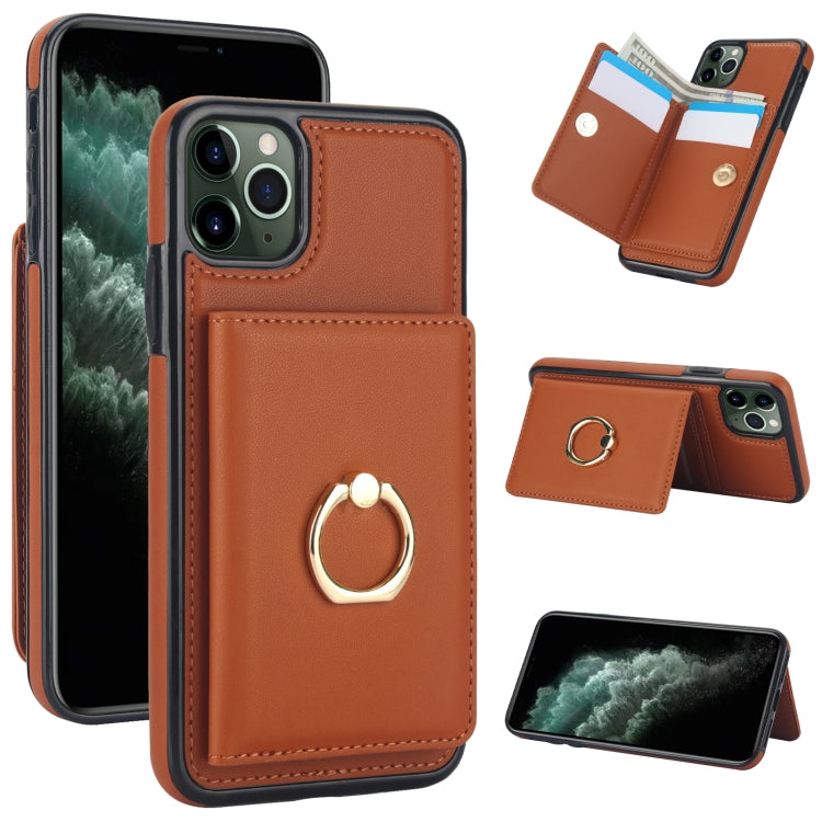 RFID Anti-theft Card Ring Holder Phone Case, For iPhone 11, For iPhone 11 Pro, For iPhone XS / X, For iPhone XR