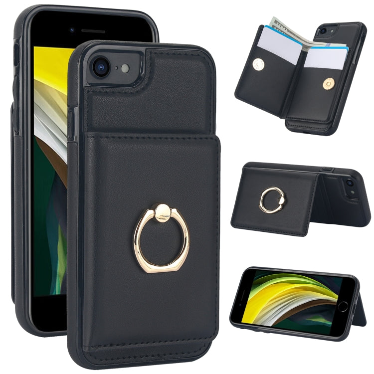 RFID Anti-theft Card Ring Holder Phone Case, For iPhone XS Max, For iPhone 8 Plus / 7 Plus