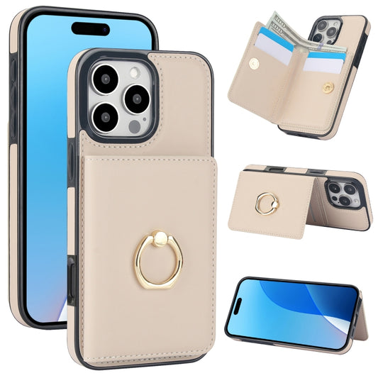 RFID Anti-theft Card Ring Holder Phone Case, For iPhone 16 Pro Max, For iPhone 16 Pro, For iPhone 16 Plus, For iPhone 16