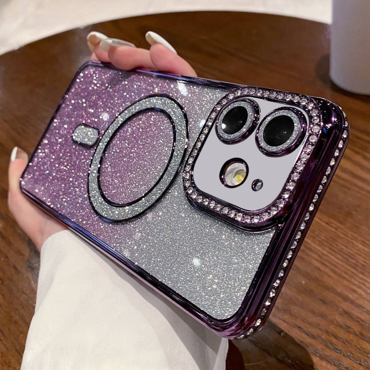 Diamond Gradient Glitter Plated MagSafe Phone Case, For iPhone 12, For iPhone 12 Pro Max, For iPhone 12 Pro, For iPhone 11 Pro Max, For iPhone 11