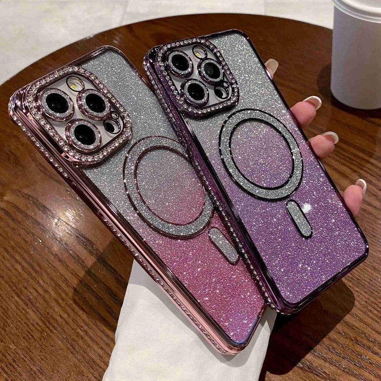 Diamond Gradient Glitter Plated MagSafe Phone Case, For iPhone 14 Pro, For iPhone 14 Pro Max, For iPhone 13 Pro Max, For iPhone 13 Pro, For iPhone 13