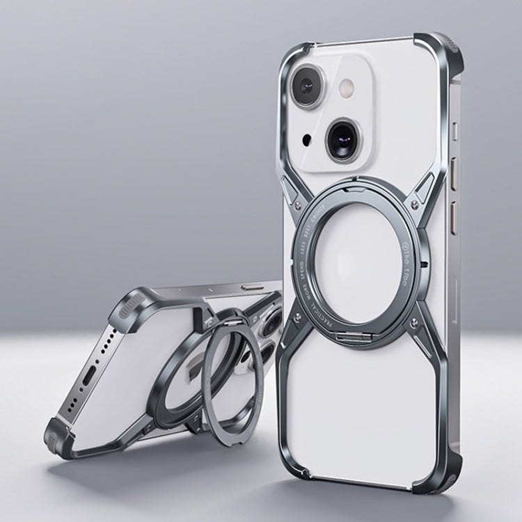 Aluminum Alloy Frameless 360-Degree Rotating Phone Case, For iPhone 16 Pro Max, For iPhone 16 Pro, For iPhone 16, For iPhone 15 Pro Max, For iPhone 13 Pro / 14 Pro / 15 Pro, For iPhone 13 / 14 / 15, For iPhone 13 Pro Max / 14 Pro Max