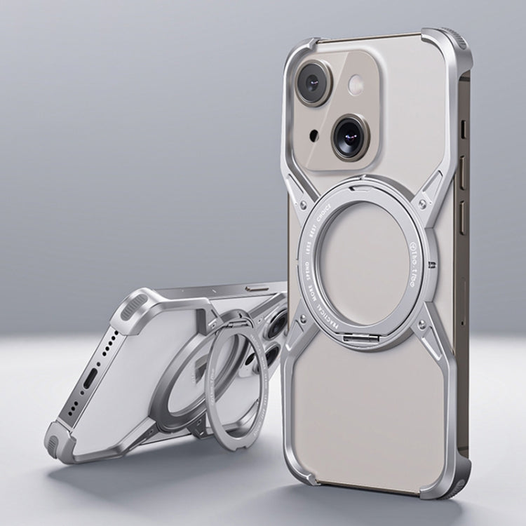 Aluminum Alloy Frameless 360-Degree Rotating Phone Case, For iPhone 16 Pro Max, For iPhone 16 Pro, For iPhone 16, For iPhone 15 Pro Max, For iPhone 13 Pro / 14 Pro / 15 Pro, For iPhone 13 / 14 / 15, For iPhone 13 Pro Max / 14 Pro Max