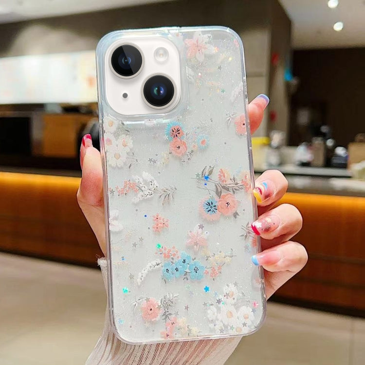 Fresh Small Floral Epoxy TPU Phone Case, For iPhone 15 Pro, For iPhone 15 Plus, For iPhone 15, For iPhone 14 Plus, For iPhone 14