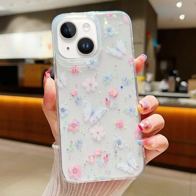 Fresh Small Floral Epoxy TPU Phone Case, For iPhone 15 Pro, For iPhone 15 Plus, For iPhone 15, For iPhone 14 Plus, For iPhone 14