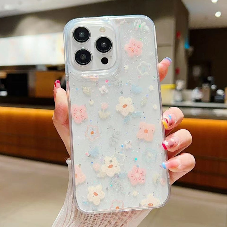 Fresh Small Floral Epoxy TPU Phone Case, For iPhone 13, For iPhone 13 mini, For iPhone 12, For iPhone 12 Pro Max, For iPhone 12 Pro