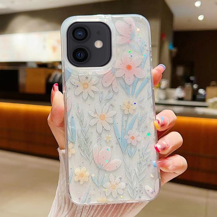 Fresh Small Floral Epoxy TPU Phone Case, For iPhone 13, For iPhone 13 mini, For iPhone 12, For iPhone 12 Pro Max, For iPhone 12 Pro