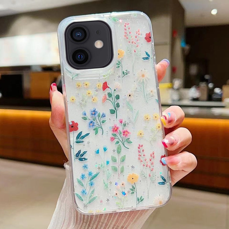 Fresh Small Floral Epoxy TPU Phone Case, For iPhone 13, For iPhone 13 mini, For iPhone 12, For iPhone 12 Pro Max, For iPhone 12 Pro