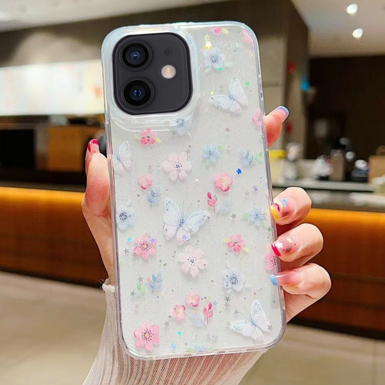 Fresh Small Floral Epoxy TPU Phone Case, For iPhone 13, For iPhone 13 mini, For iPhone 12, For iPhone 12 Pro Max, For iPhone 12 Pro