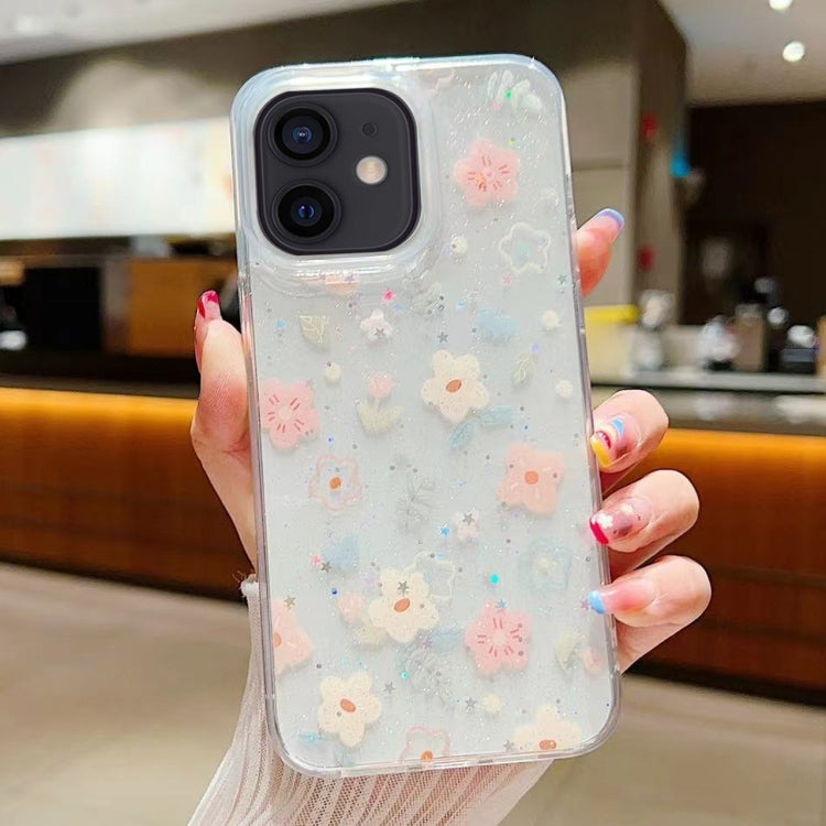 Fresh Small Floral Epoxy TPU Phone Case, For iPhone 12 mini, For iPhone 11 Pro Max, For iPhone 11, For iPhone 11 Pro, For iPhone XR