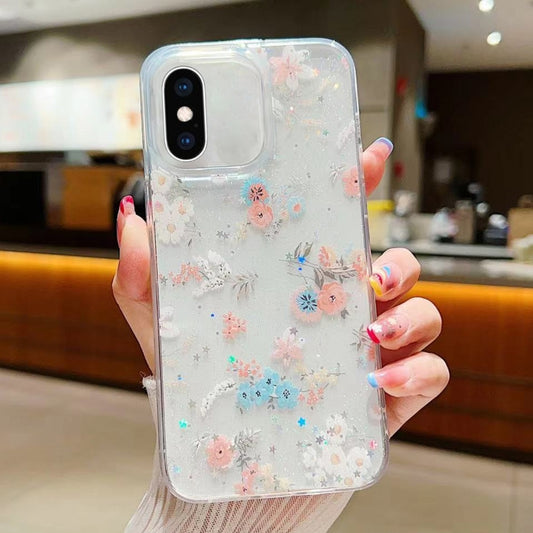 Fresh Small Floral Epoxy TPU Phone Case, For iPhone XS Max, For iPhone 7 Plus / 8 Plus, For iPhone X / XS