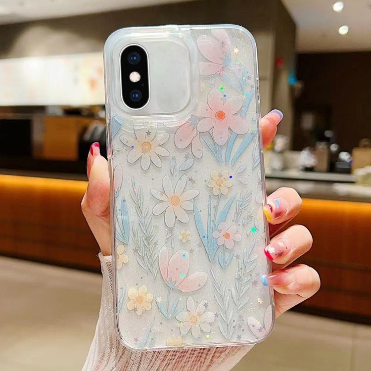 Fresh Small Floral Epoxy TPU Phone Case, For iPhone XS Max, For iPhone 7 Plus / 8 Plus, For iPhone X / XS