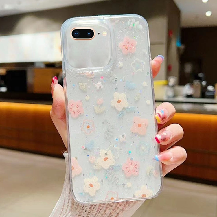 Fresh Small Floral Epoxy TPU Phone Case, For iPhone XS Max, For iPhone 7 Plus / 8 Plus, For iPhone X / XS