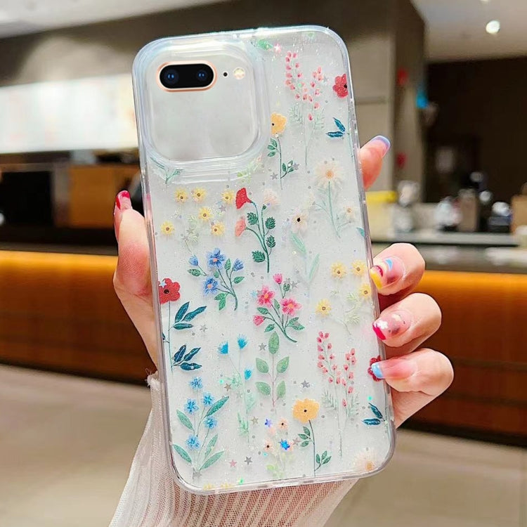 Fresh Small Floral Epoxy TPU Phone Case, For iPhone XS Max, For iPhone 7 Plus / 8 Plus, For iPhone X / XS