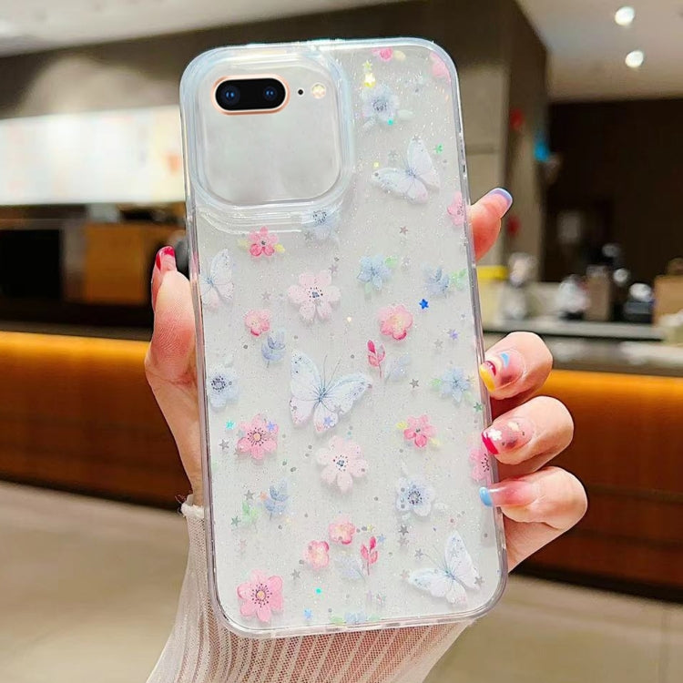 Fresh Small Floral Epoxy TPU Phone Case, For iPhone XS Max, For iPhone 7 Plus / 8 Plus, For iPhone X / XS