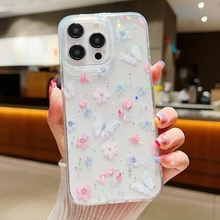 Fresh Small Floral Epoxy TPU Phone Case, For iPhone 16 Pro Max, For iPhone 16 Pro, For iPhone 16 Plus, For iPhone 16, For iPhone 15 Pro Max