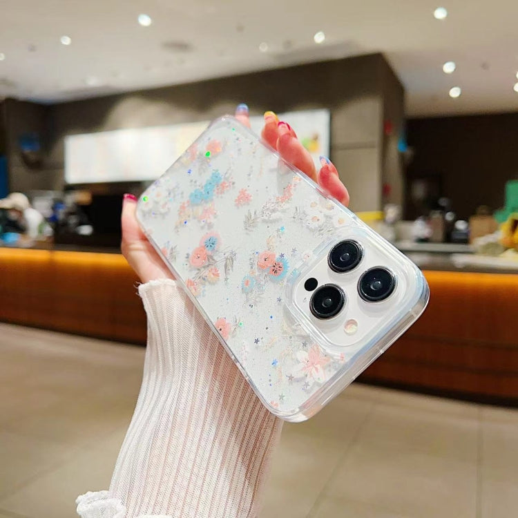 Fresh Small Floral Epoxy TPU Phone Case, For iPhone 15 Pro, For iPhone 15 Plus, For iPhone 15, For iPhone 14 Plus, For iPhone 14