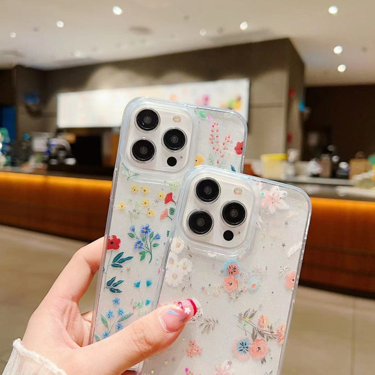 Fresh Small Floral Epoxy TPU Phone Case, For iPhone 13, For iPhone 13 mini, For iPhone 12, For iPhone 12 Pro Max, For iPhone 12 Pro