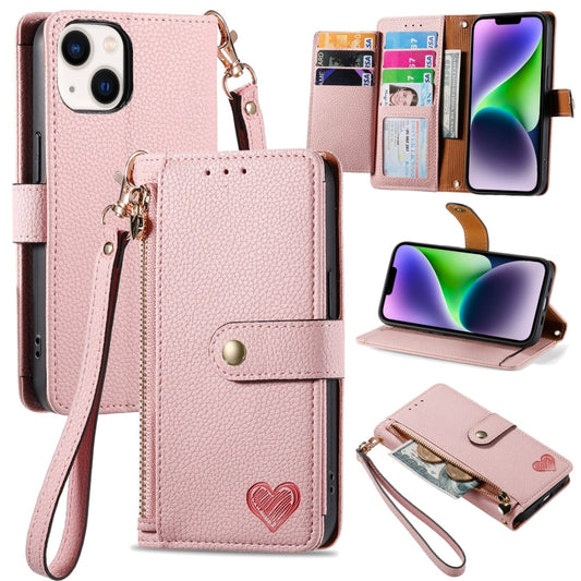 Love Zipper Lanyard Leather Phone Case, For iPhone 14, For iPhone 14 Pro, For iPhone 14 Pro Max, For iPhone 13 Pro Max, For iPhone 13 Pro